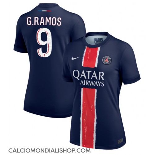 Maglie da calcio Paris Saint-Germain Goncalo Ramos #9 Prima Maglia Femminile 2024-25 Manica Corta